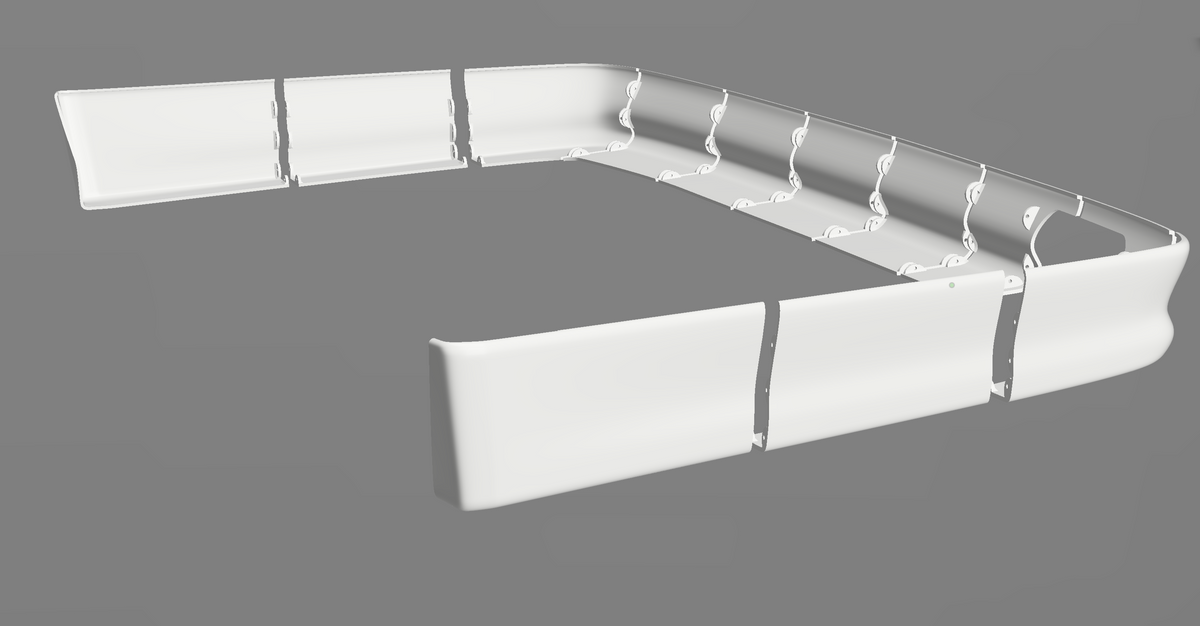 MR129 Type C – Concours Rear Bumper Lip | Mercedes-Benz R129 Facelift Non-Sport (1996–2002) — Digital STL File