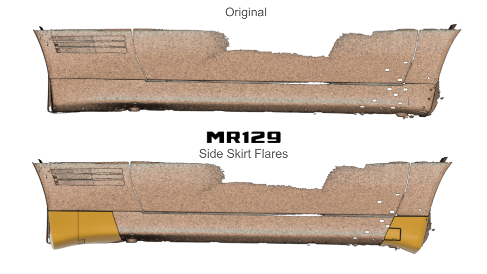 MR129 Side Skirt Flare Extension – Mercedes R129 Pre-Facelift PFL (1989–1995)