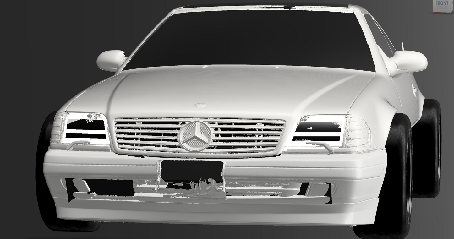 MR129 Type C – Concours Front Lip | Mercedes-Benz R129 Facelift Non-Sport (1996–2002) — Digital STL File
