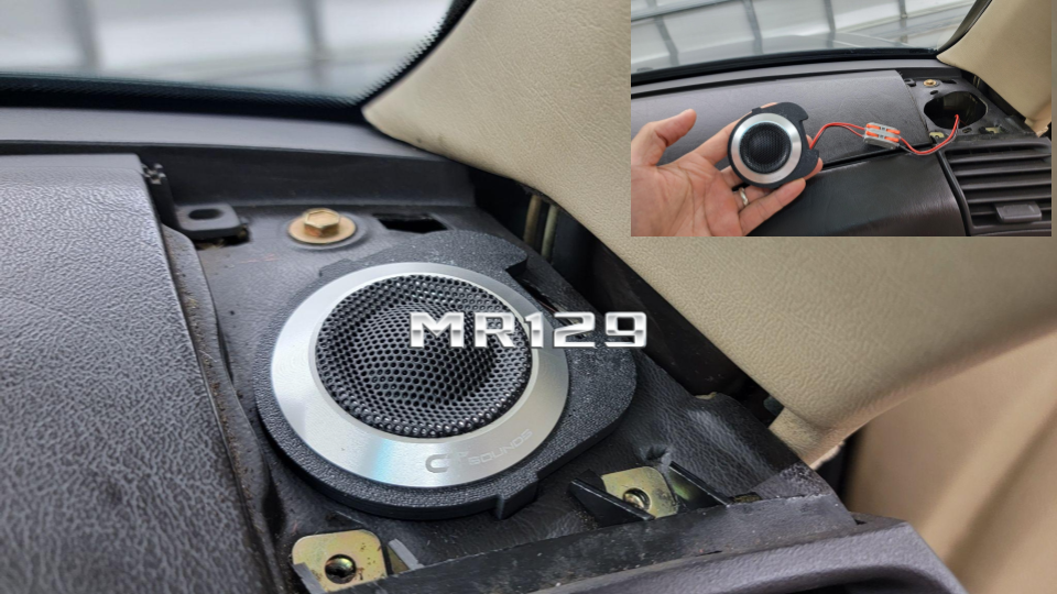 MR129 Front 3-Way Component Speaker Upgrade Bracket Kit for Mercedes R129 (1990–1995)
