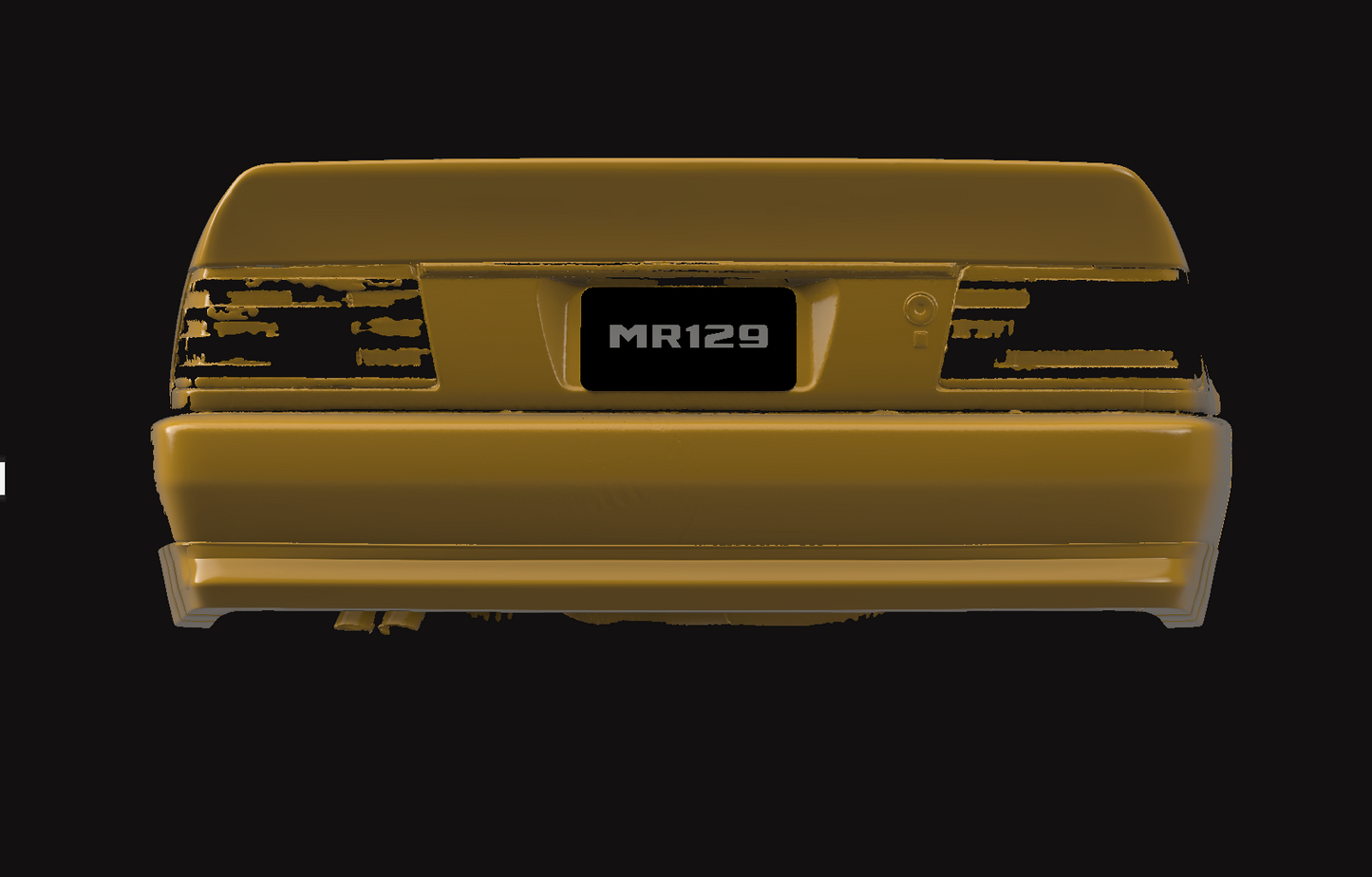 MR129 Pre-facelift PFL Type_A Rear Lip with Mid-Tail Spoiler R129 mercedes amg duck tail ducktail