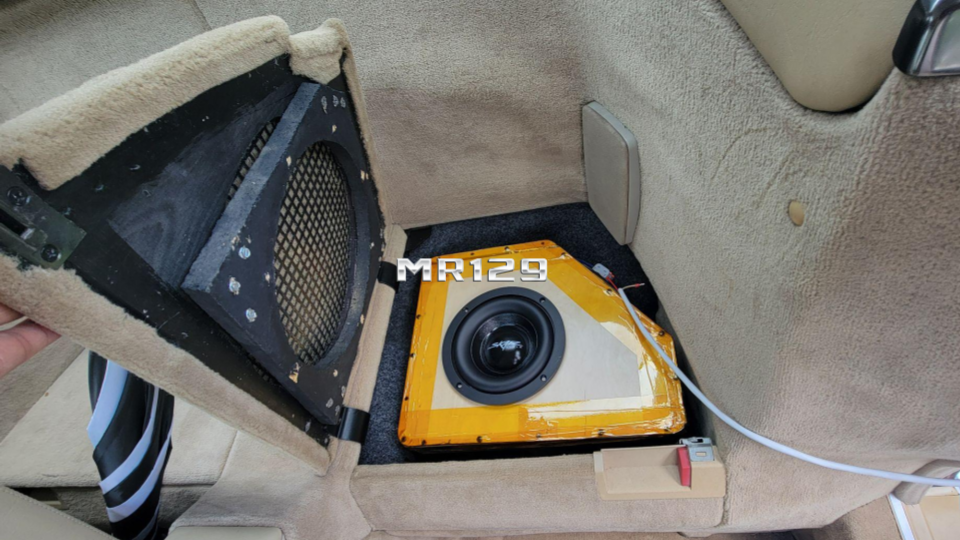 Rear Cubby Storage Subwoofer Enclosure for Mercedes R129 (1990–2002) – Fits 6.5", 8", 10" SUBWOOFER