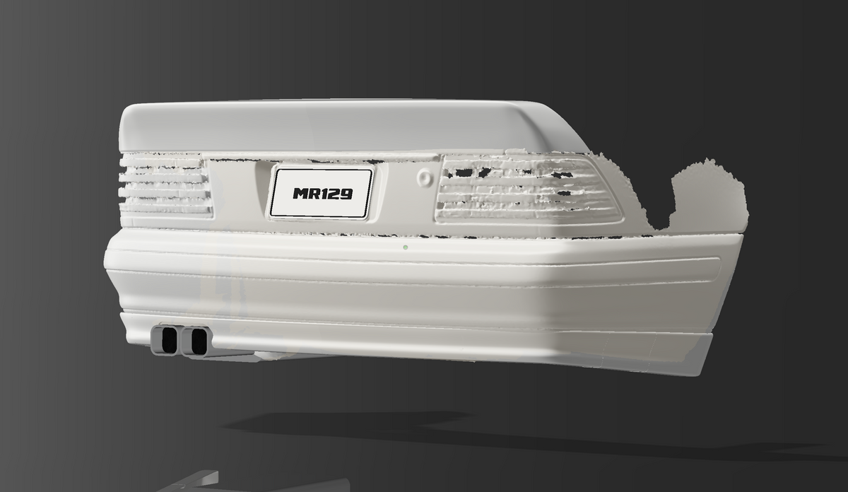 MR129 Type C – Concours Rear Bumper Lip | Mercedes-Benz R129 Facelift Non-Sport (1996–2002) — Digital STL File