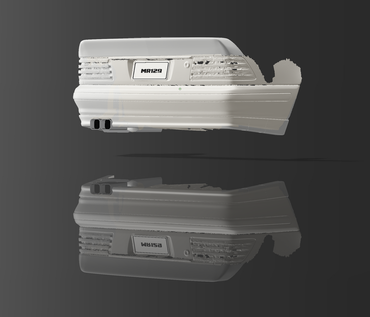 MR129 Type C – Concours Rear Bumper Lip | Mercedes-Benz R129 Facelift Non-Sport (1996–2002) — Digital STL File