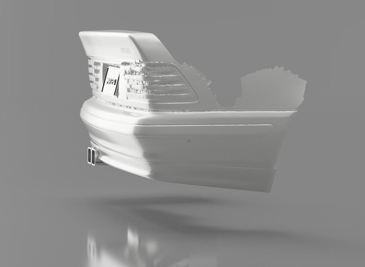 MR129 Type C – Concours Rear Bumper Lip | Mercedes-Benz R129 Facelift Non-Sport (1996–2002) — Digital STL File