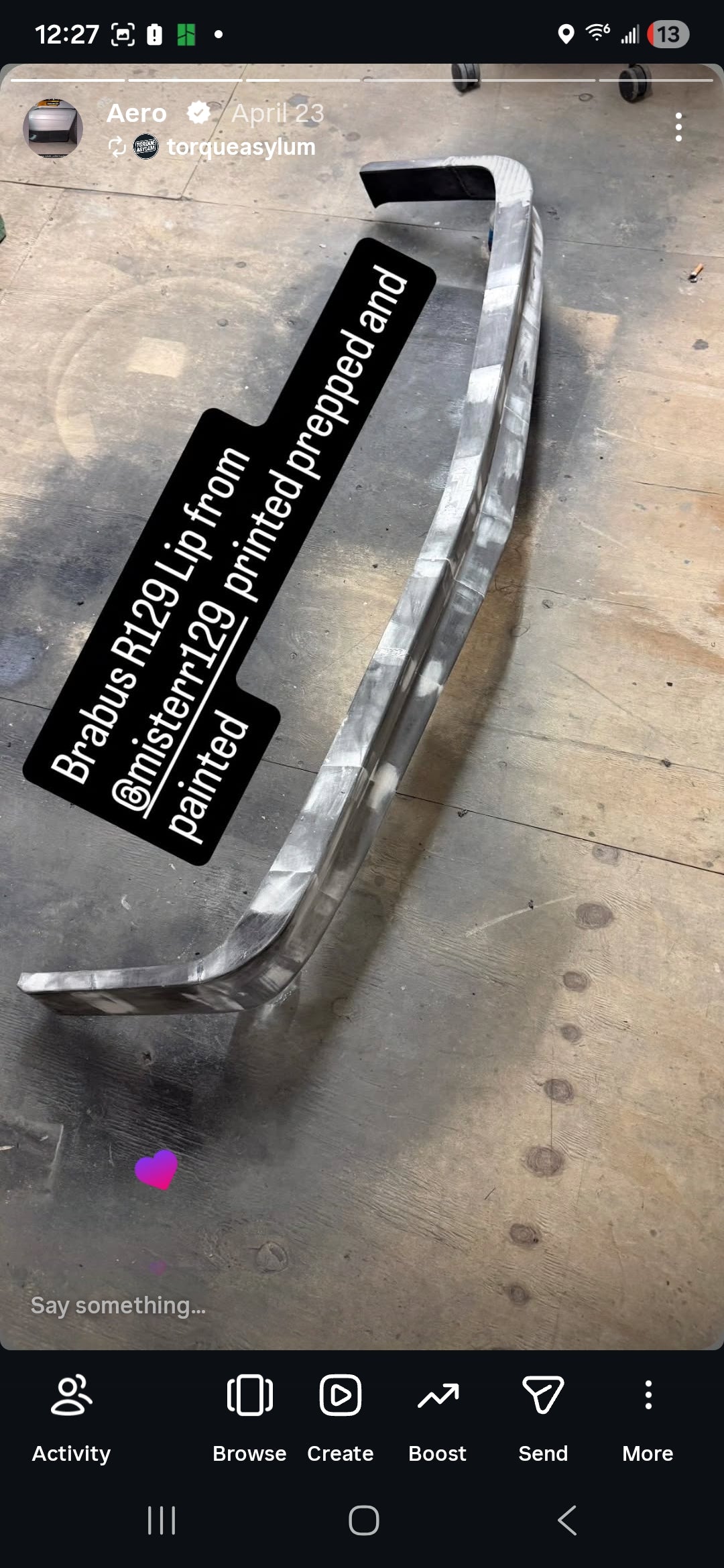 BRABUS-Style Front Lip for Mercedes-Benz R129 (1996–2002) – Non-Sport Models