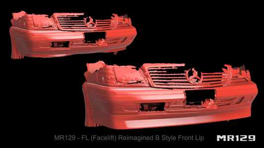 MR129 - FL Reimagined Brabus Style Front Lip Spoiler for Mercedes Benz R129 Facelift Non-Sport (1996-2002)Bumper