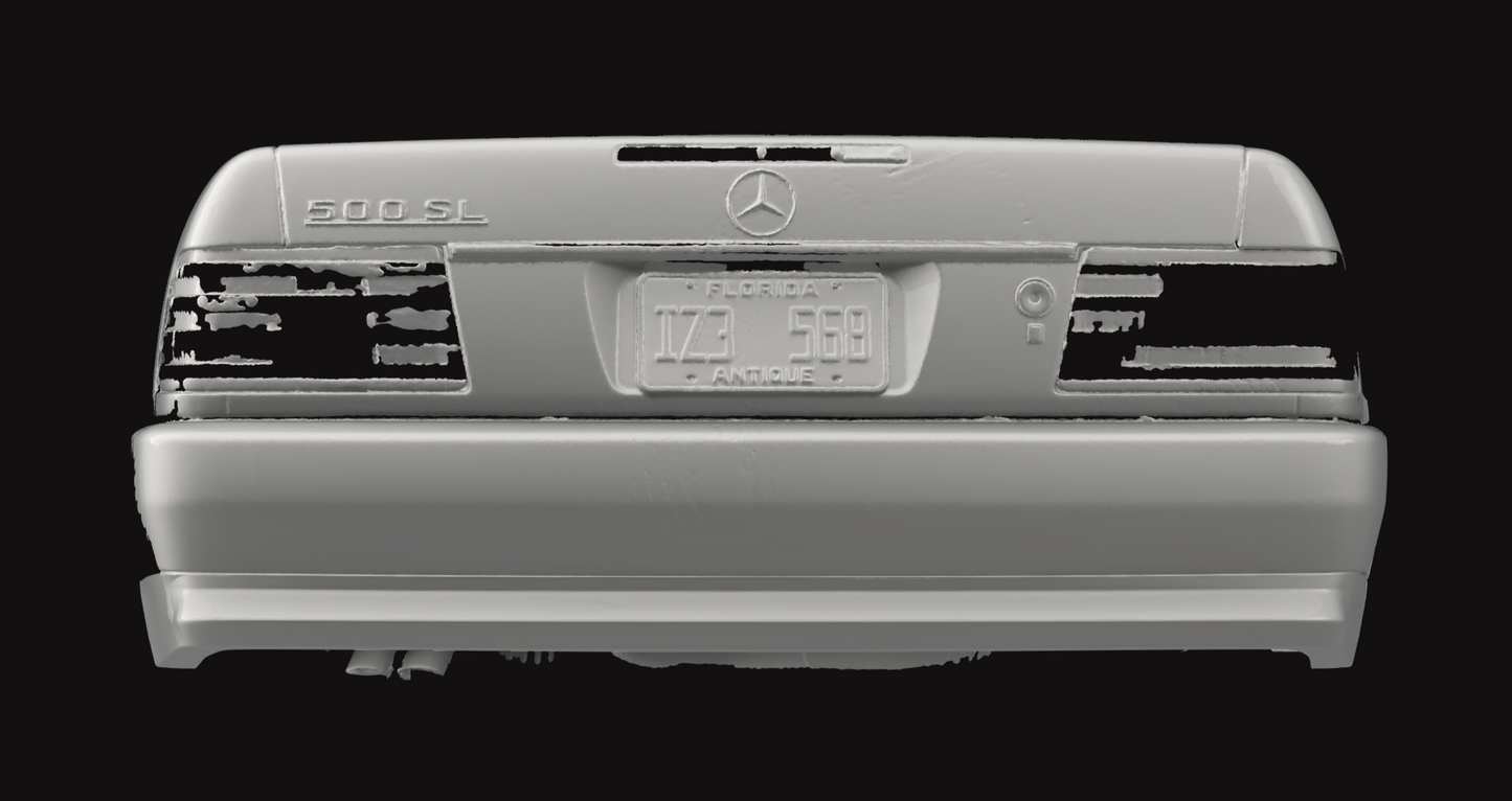MR129 Pre-facelift PFL Type_A Rear Lip with Mid-Tail Spoiler R129 mercedes amg duck tail ducktail