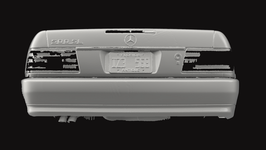 MR129 Pre-facelift PFL Type_A Rear Lip with Mid-Tail Spoiler R129 mercedes amg duck tail ducktail