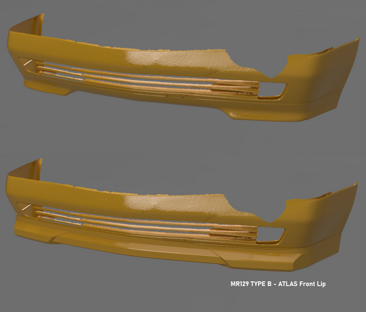 MR129 Type B – Atlas Front Lip | Mercedes-Benz R129 Pre-Facelift (1989–1995) — Digital STL File