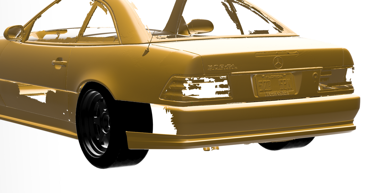 MR129 TYPE B - Sentinel Rear Lip - Mercedes-Benz R129 Pre-Facelift (1989-1995) - Digital STL File